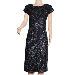 New Tan-Choo Beaded Sequin Dress w/ Stunning Design - Size S